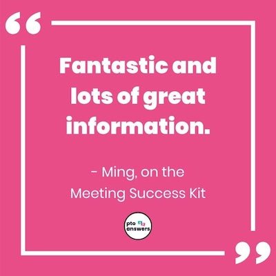 'fantastic and lots of great information. ming on the meeting success kit'