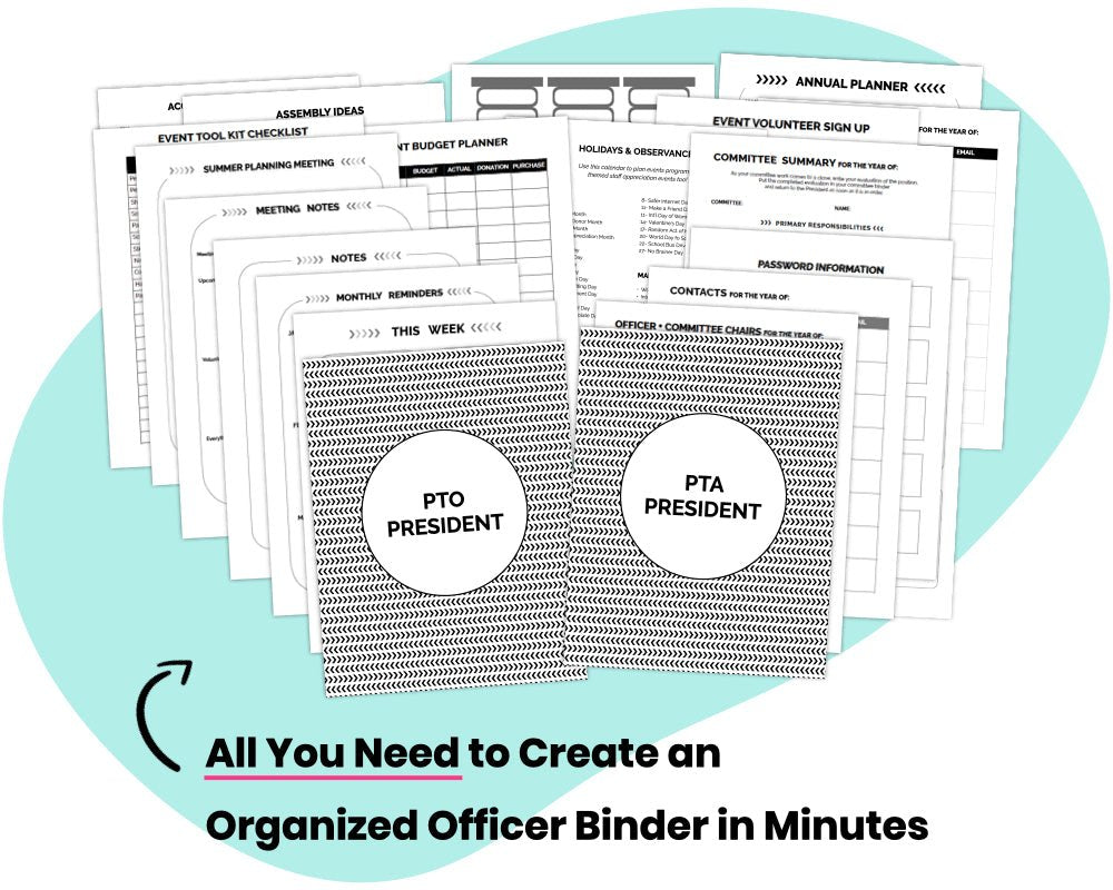 black and white documents atop blue shape