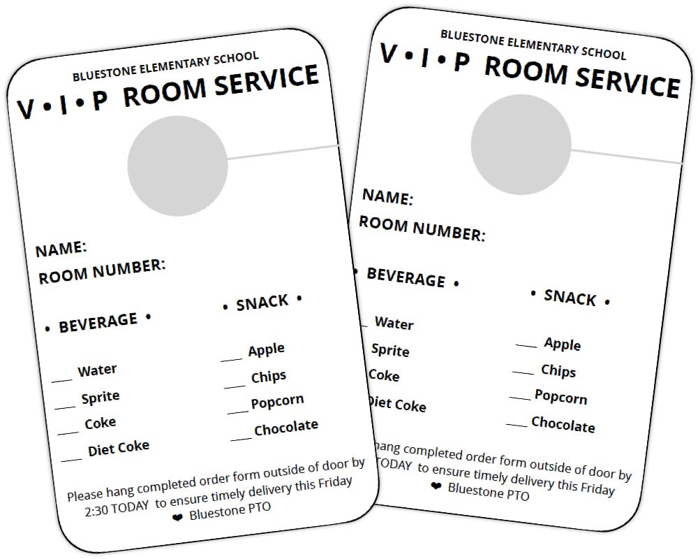 teacher appreciation room service order form template