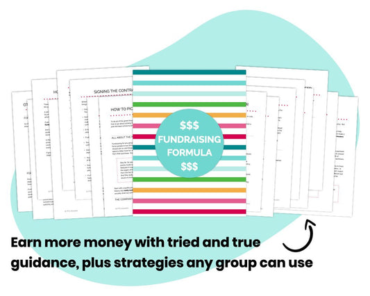 colorful documents arranged atop of a blue blob shape with text and arrow pointing to documents