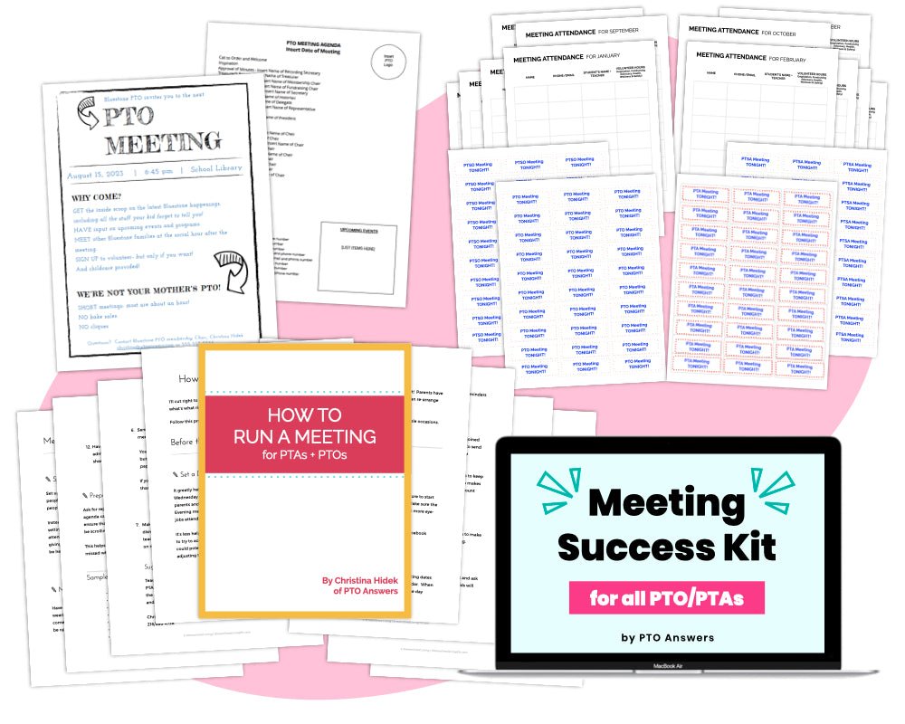 colorful documents atop pink shape and laptop screen displaying the resource name in the lower right hand corner