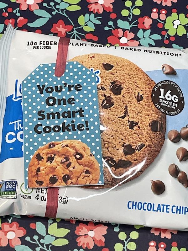 printable cookie themed gift tag topper