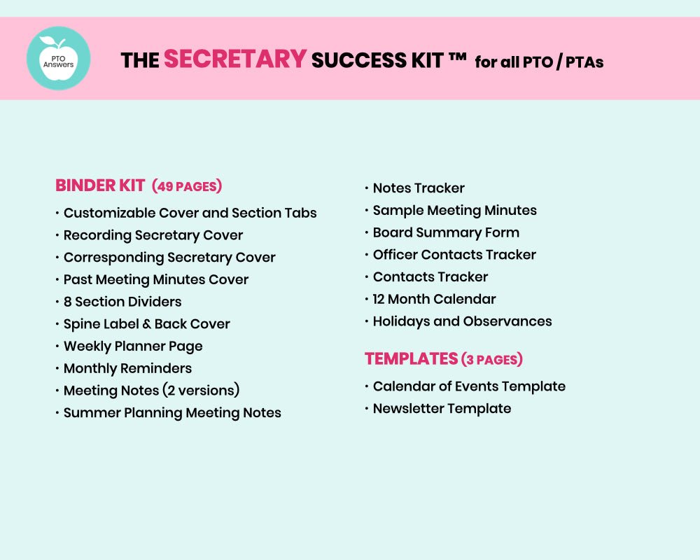 pink and black text on blue background with pink header