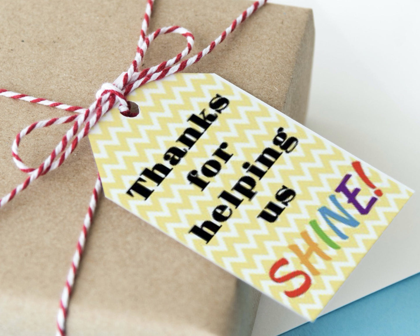 Thanks for Helping Us Shine Printable Tag Set
