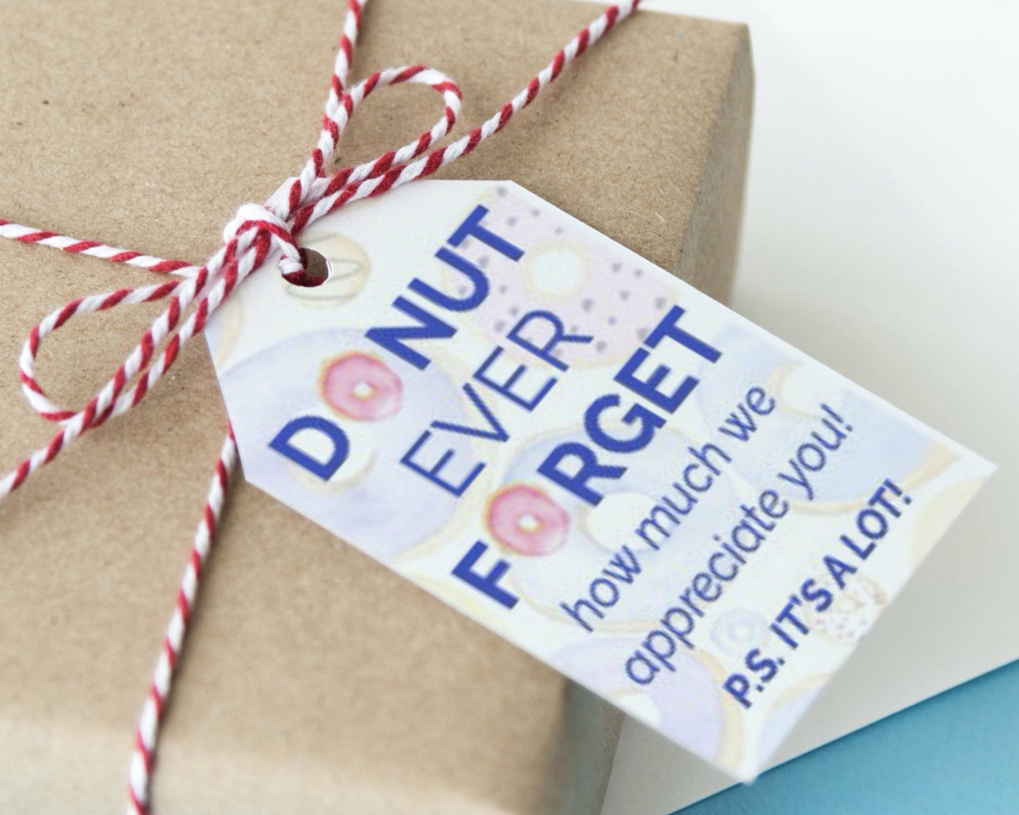 donut themed appreciation tags
