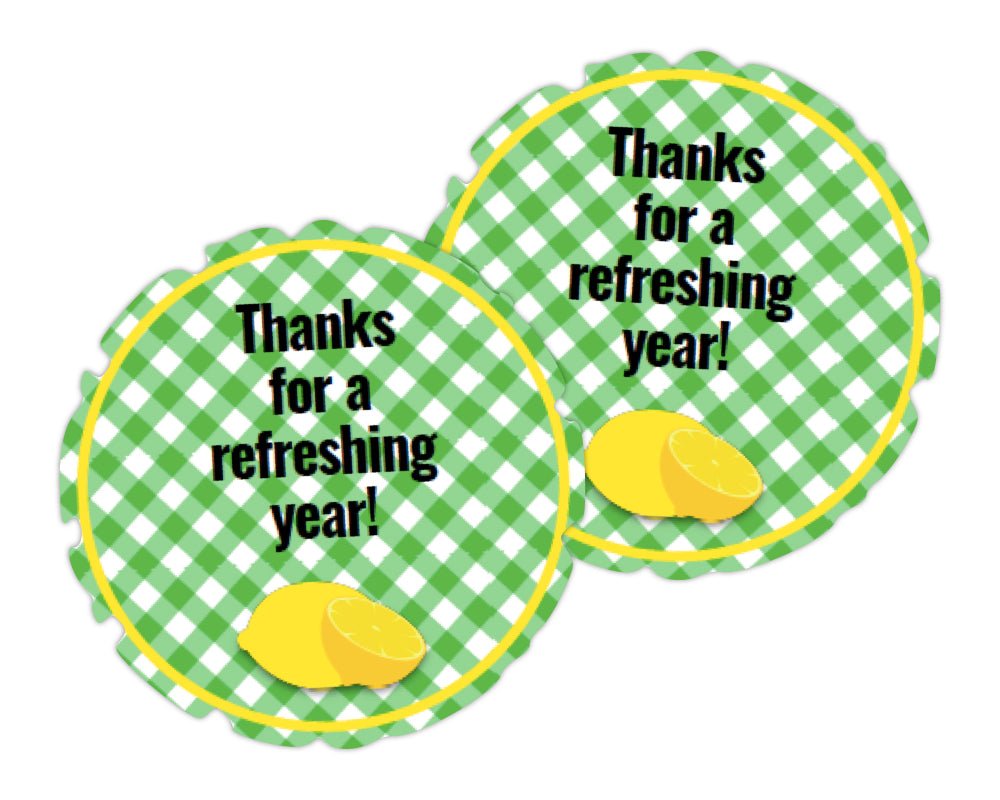 printable green gingham lemonade themed thanks for a refreshing year gift tags for teacher appreciation week and end of school gifts for staff