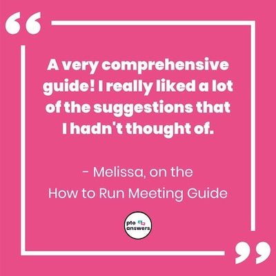 'a very comprehensive guide. I really liked a lot of the suggestions that I hadn't thought of. Melissa on the meeting success kit'