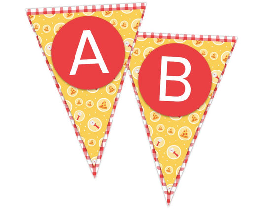 printable pizza themed banner for pizza or Italian themed teacher appreciation luncheon for teacher appreciation week by pto answers