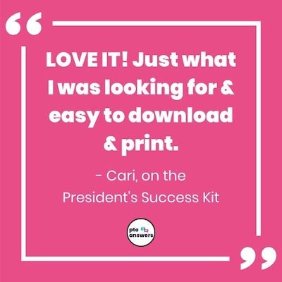 'love it. just what I was looking for and easy to download and print. cari on the president's success kit.'