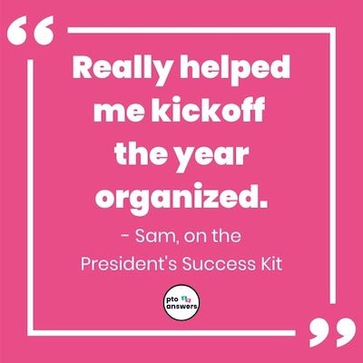 'really helped me kickoff the year organized. sam on the president's success kit'