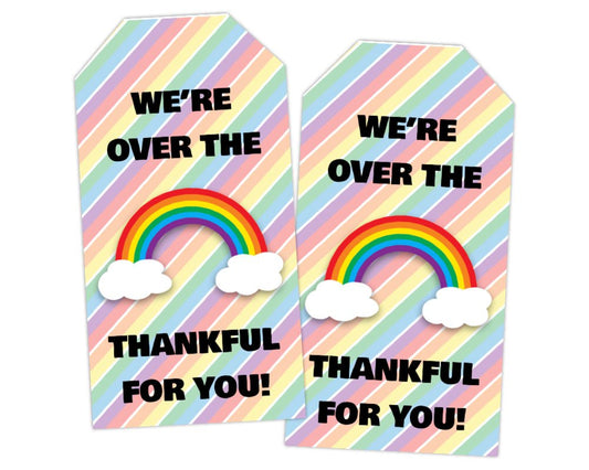 printable over the rainbow gift tags for teacher appreciation week and end of school gift idea for skittles candy gift topper for volunteer and teacher appreciation week gifts