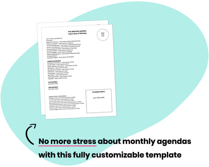 'President's Success Kit for all PTO/PTAs by PTO Answers' pto pta meeting agenda template for presidents and secretaries