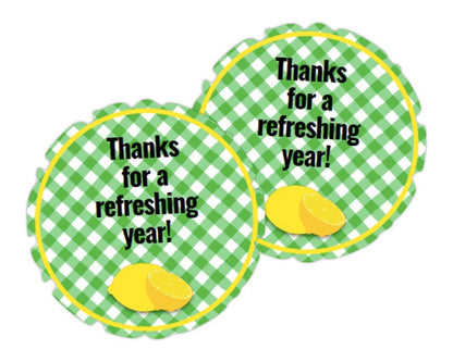 printable green gingham lemonade themed thanks for a refreshing year gift tags for teacher appreciation week and end of school gifts for staff