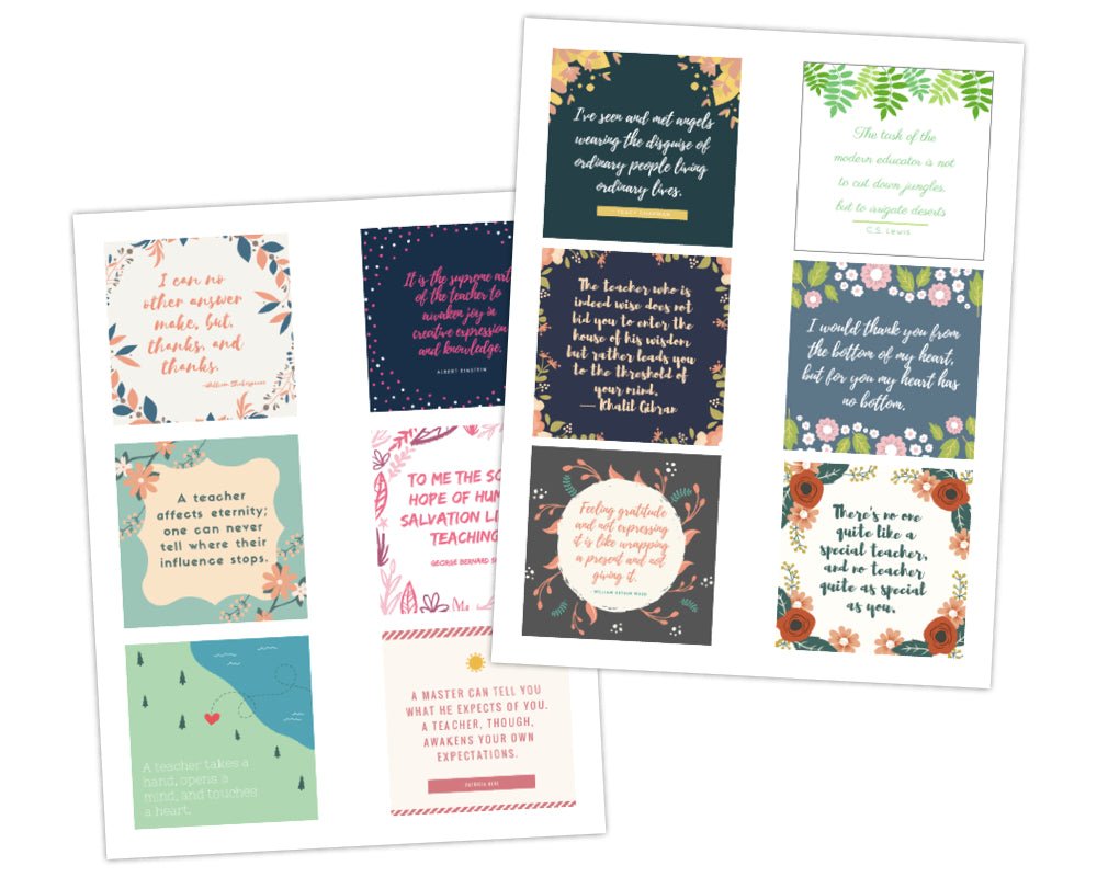 colorful printable teacher appreciation word art gift tags for volunteer and staff appreciation week and end of the school year by pto answers