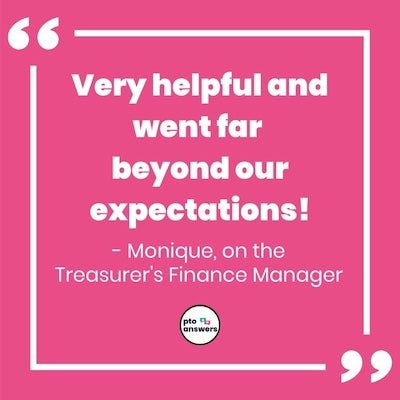 'very helpful and went far beyond our expectations Monique on the Treasurer's Finance Manager'