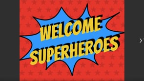 printable superhero signs for super hero staff appreciation events printable teacher appreciation sign in superhero theme with star background and yellow and blue burst