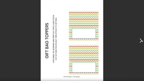 taco themed fiesta gift bag topper labels with striped, chevron and taco icon backgrounds video