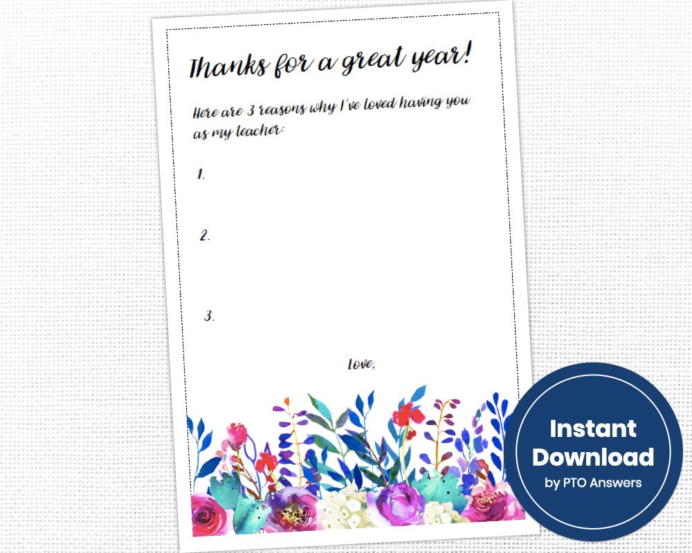 customizable teacher appreciation letter from student