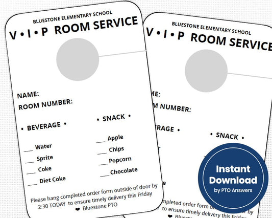 teacher appreciation room service order form template