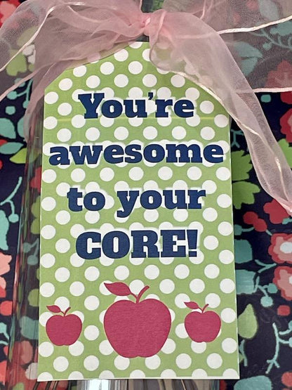 Awesome to the Core Apple Themed Appreciation Tag Set
