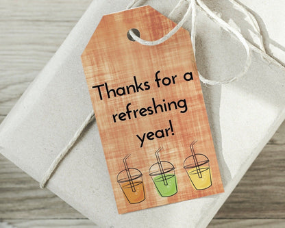 thanks for a refreshing year teacher appreciation printable gift tags for teacher and staff appreciation week and end of the school year by pto answers