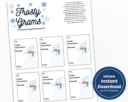 frosty grams fundraiser grams flyer template