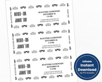 customizable pto school family fun event mother son jammin fun family fun flier template by pto answers