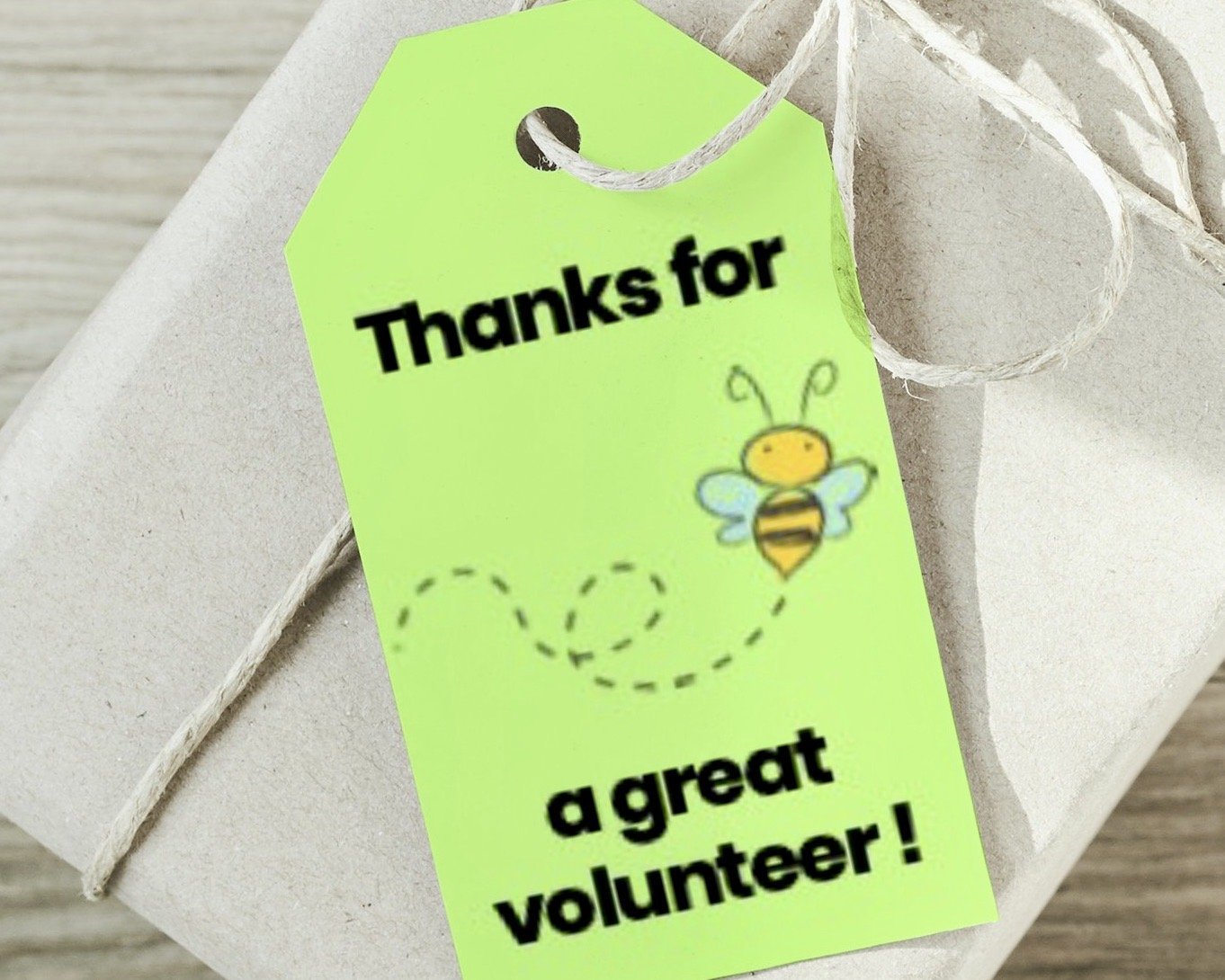 thanks for being a great volunteer bee themed printable appreciation gift tags