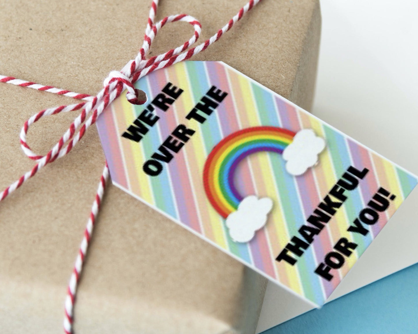 printable over the rainbow gift tags for teacher appreciation week and end of school gift idea